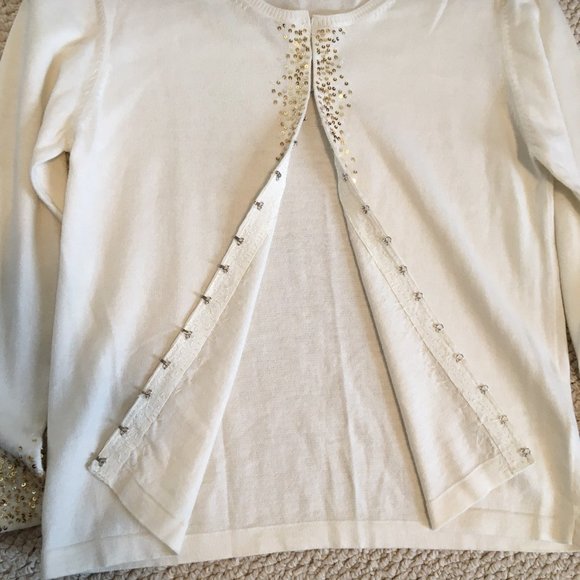 Holt Renfrew Cashmere Embellished Cardigan - Picture 5 of 7